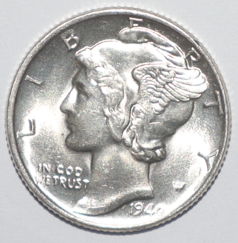 1940 Mercury Dime CHOICE BRILLIANT UNCIRCULATED (I247)