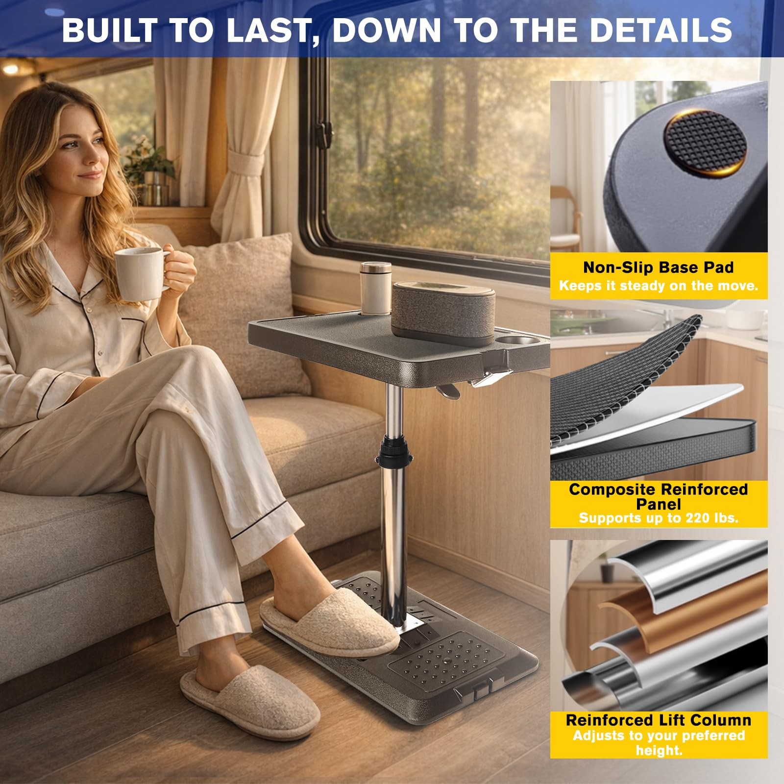 Car Seat Tray Table, Adjustable Car Desk for Laptop & Tablet, Multi-Function ...