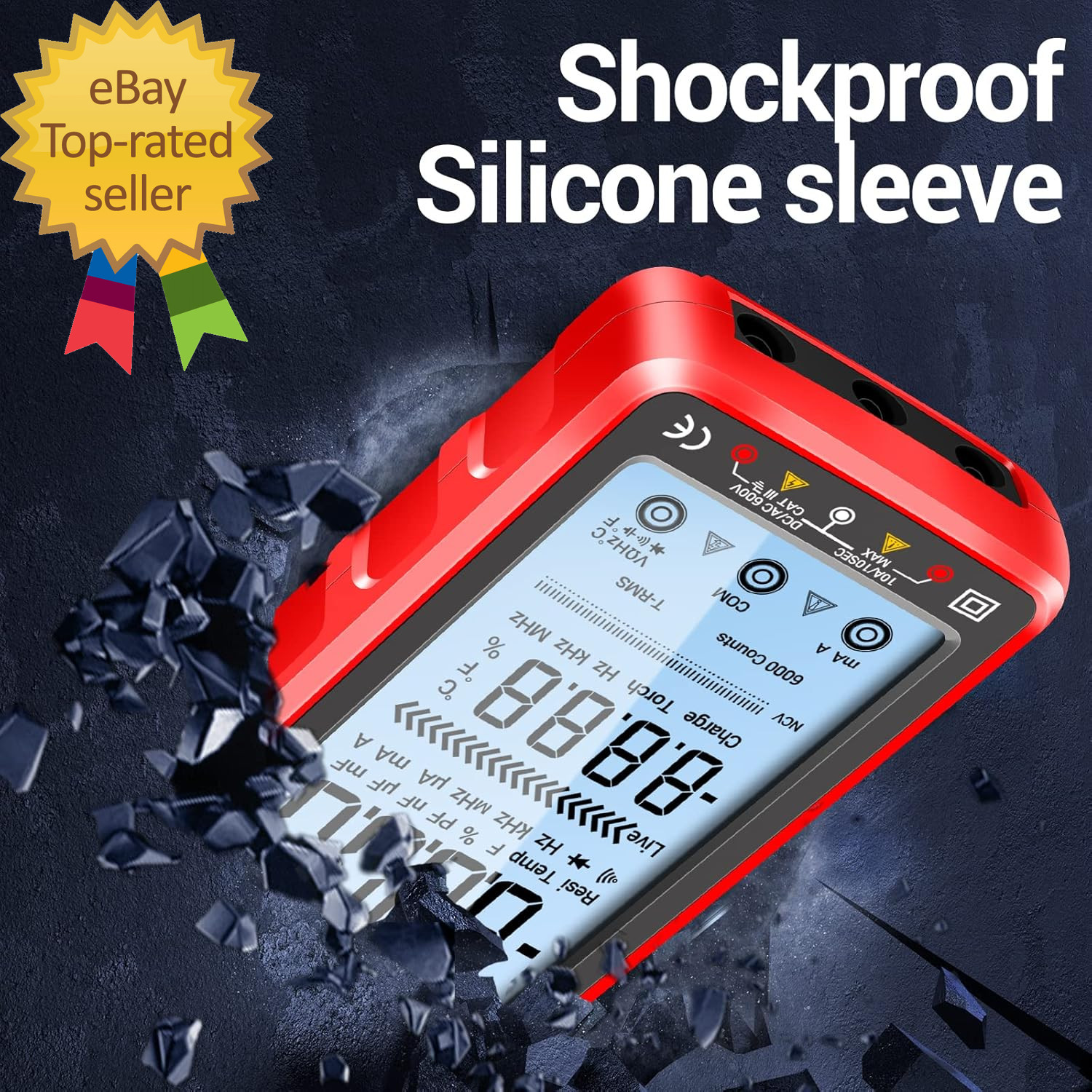 Digital Multimeter Tester Auto-Ranging TRMS 6000 Counts Voltmeter Smart Recharge