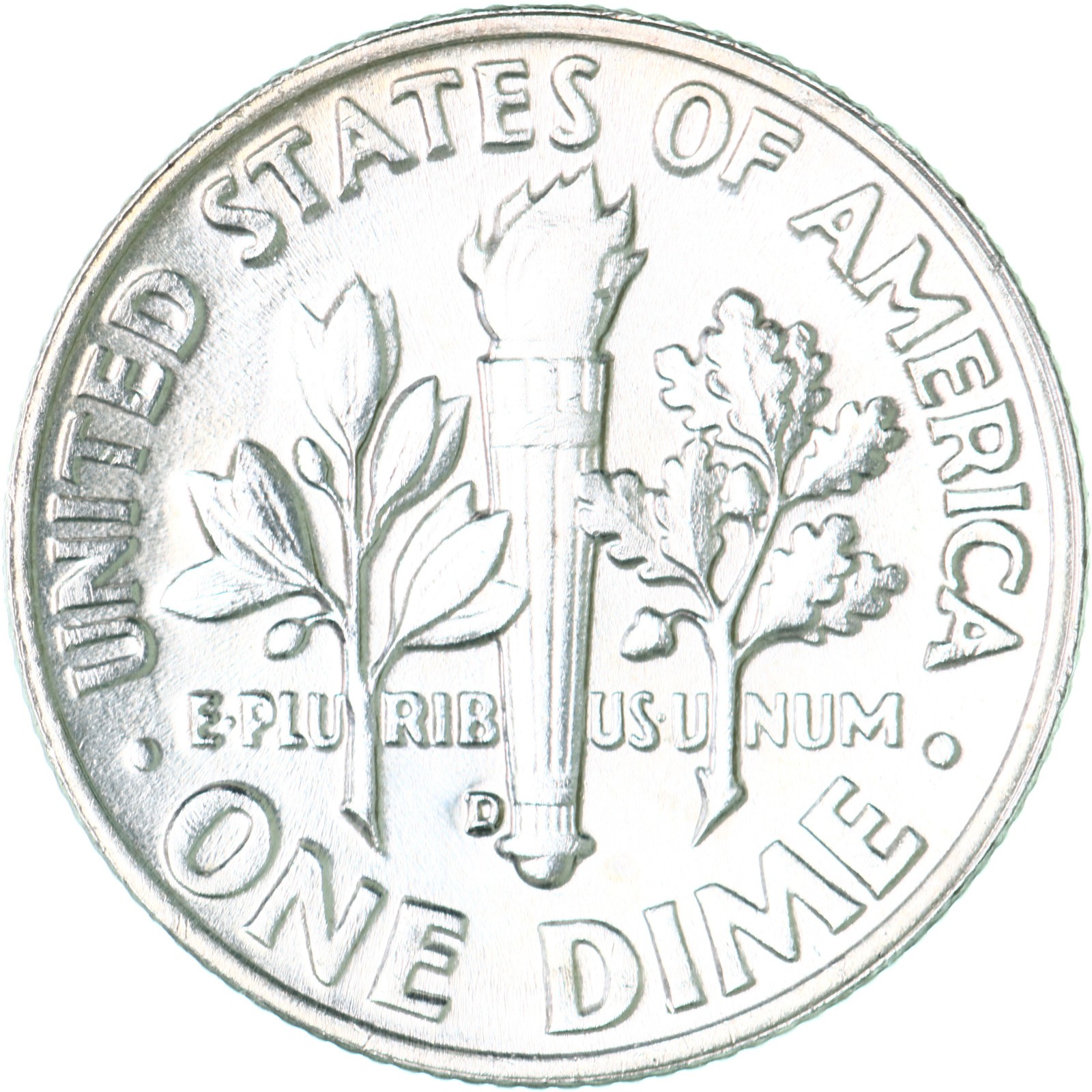 1954 D Roosevelt Dime 90% Silver About Uncirculated AU