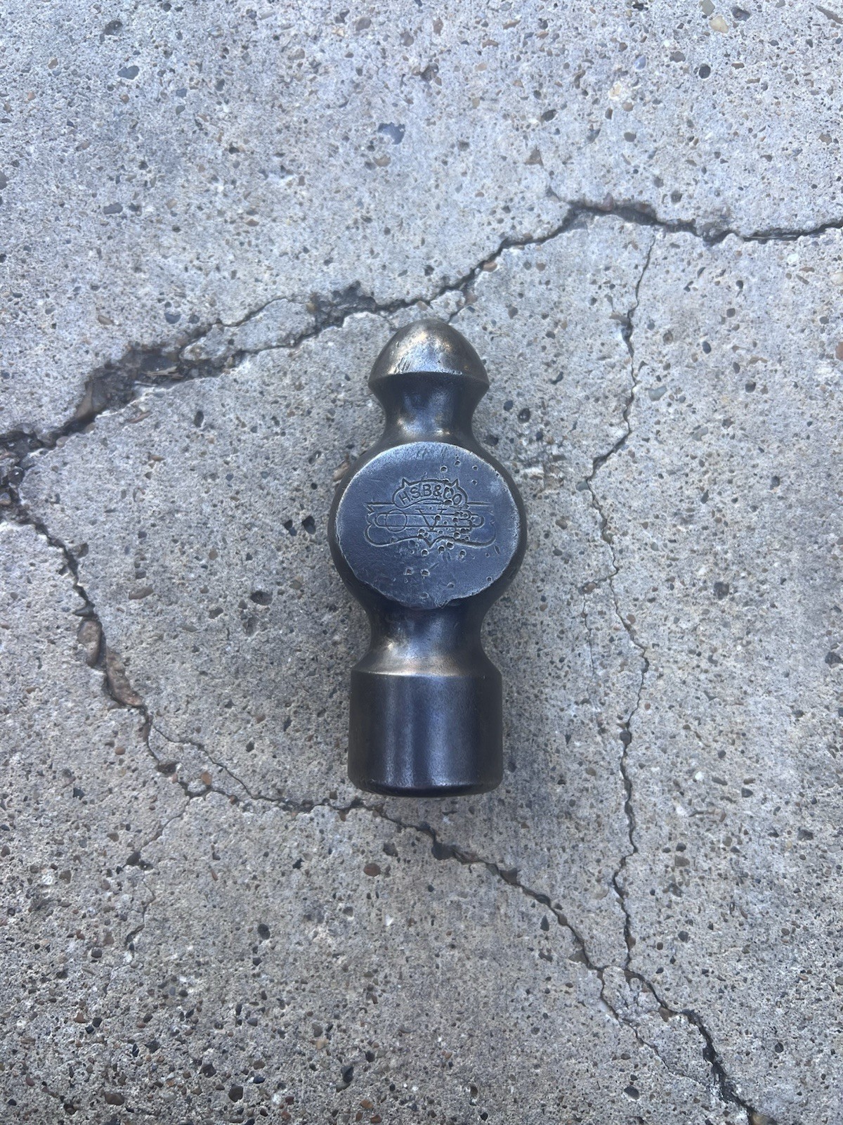 Vintage H.S.B. Co. OVB Ball & Peen Hammer Head .15oz Made In USA - No Handle
