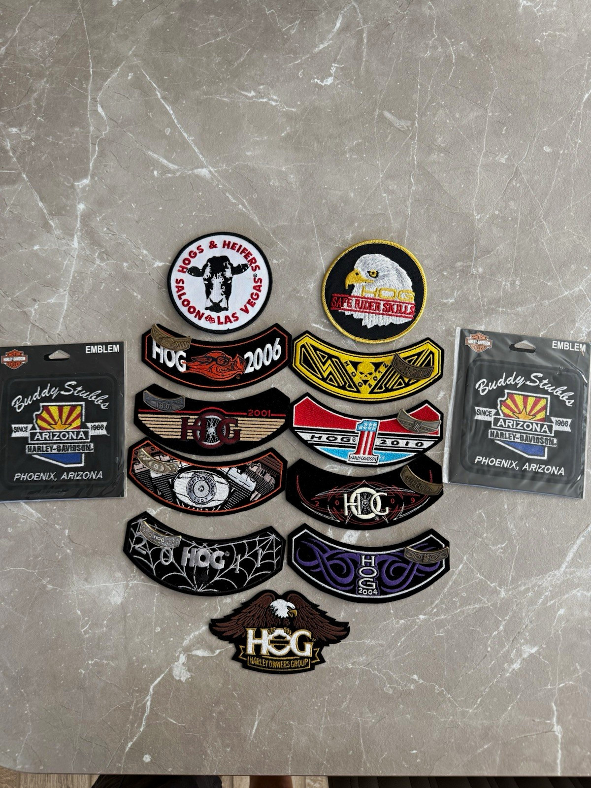 Harley-Davidson HOG Embroidered Patches & Emblems Lot, Buddy Stubbs Phoenix AZ