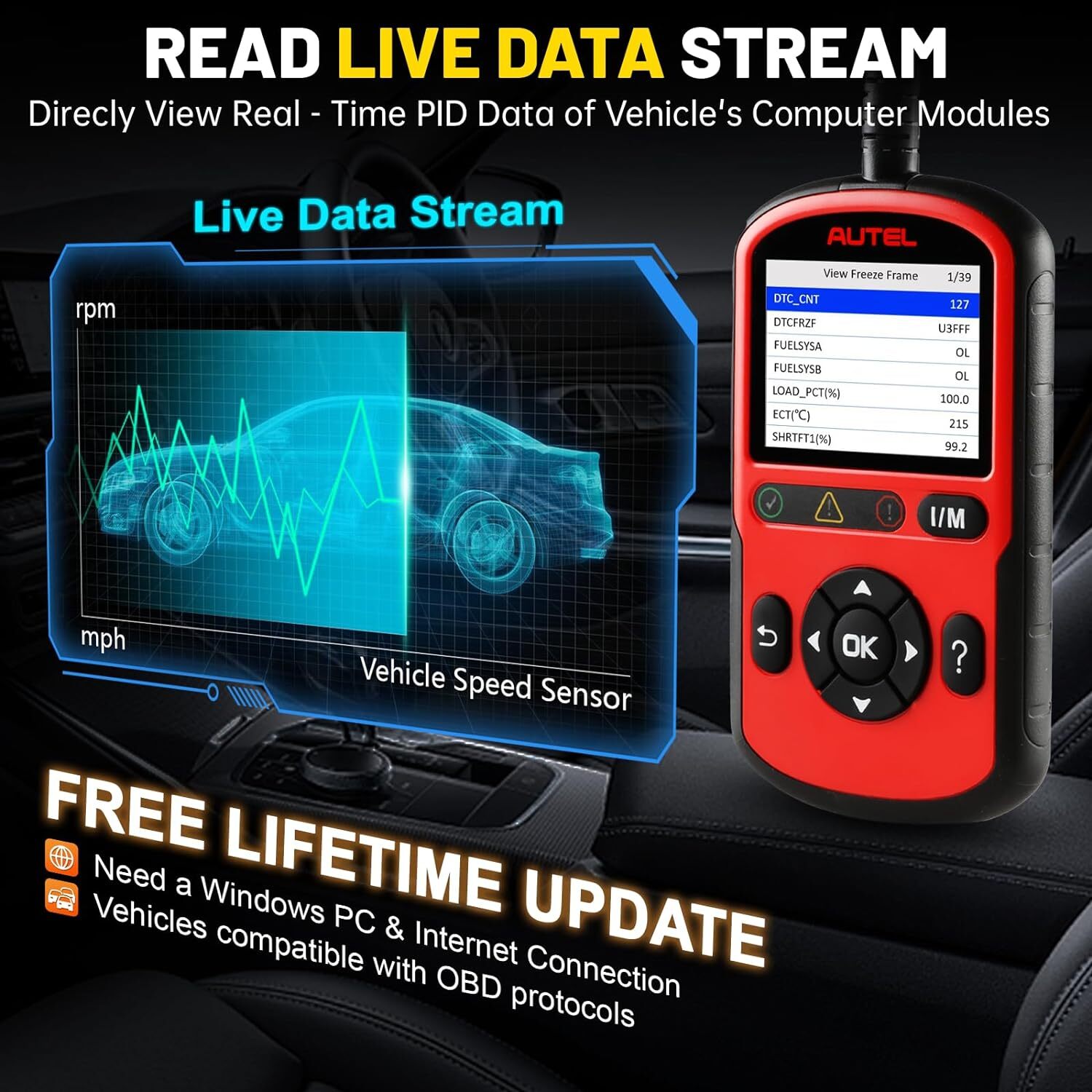 Autel OBD2 Scanner AutoLink AL549 (Upgraded of AL519)Code Reader Diagnostic Tool