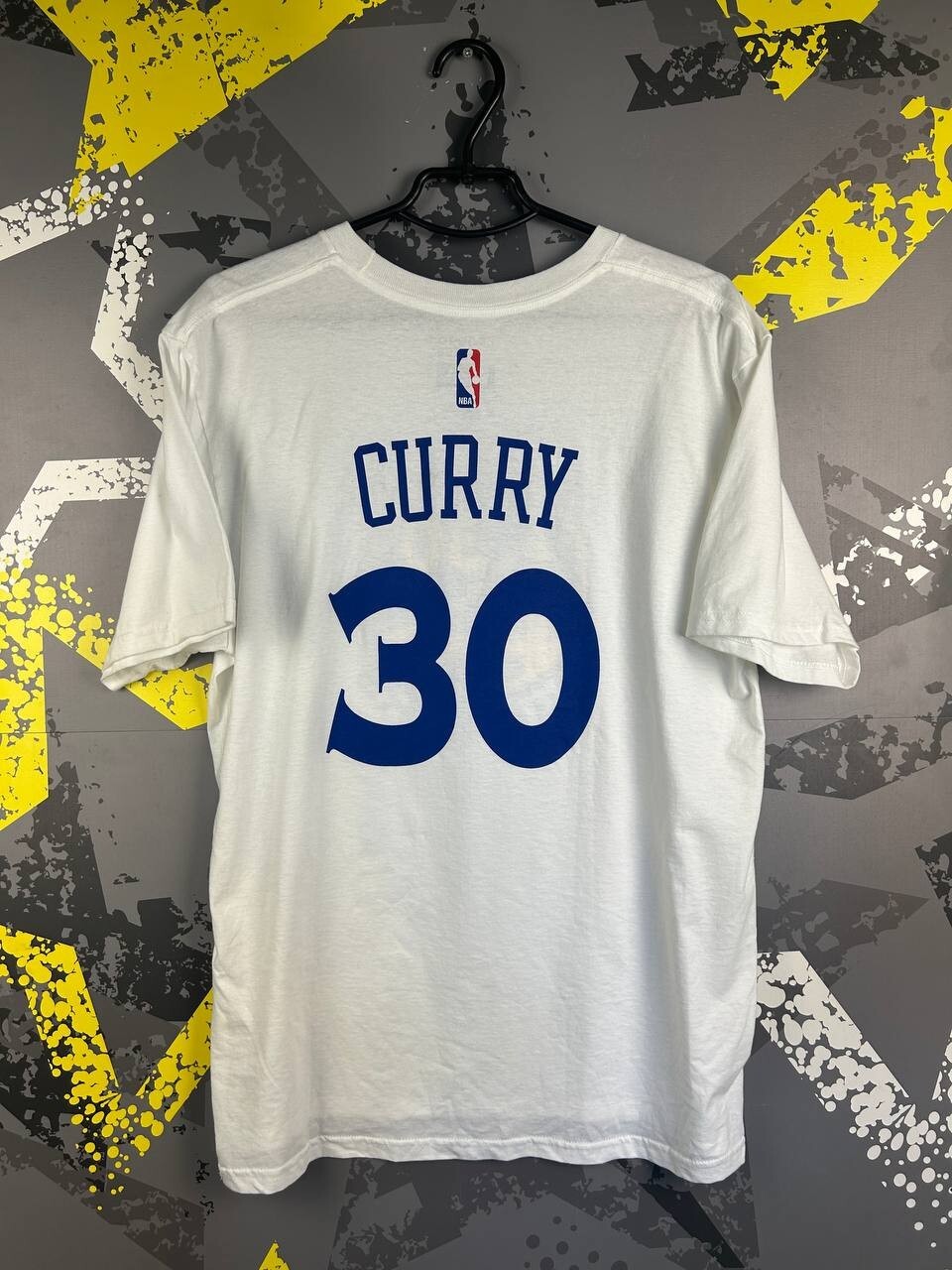 Curry Golden State Warriors Jersey FAN NBA Basketball Shirt Adidas Men SZ L ig93