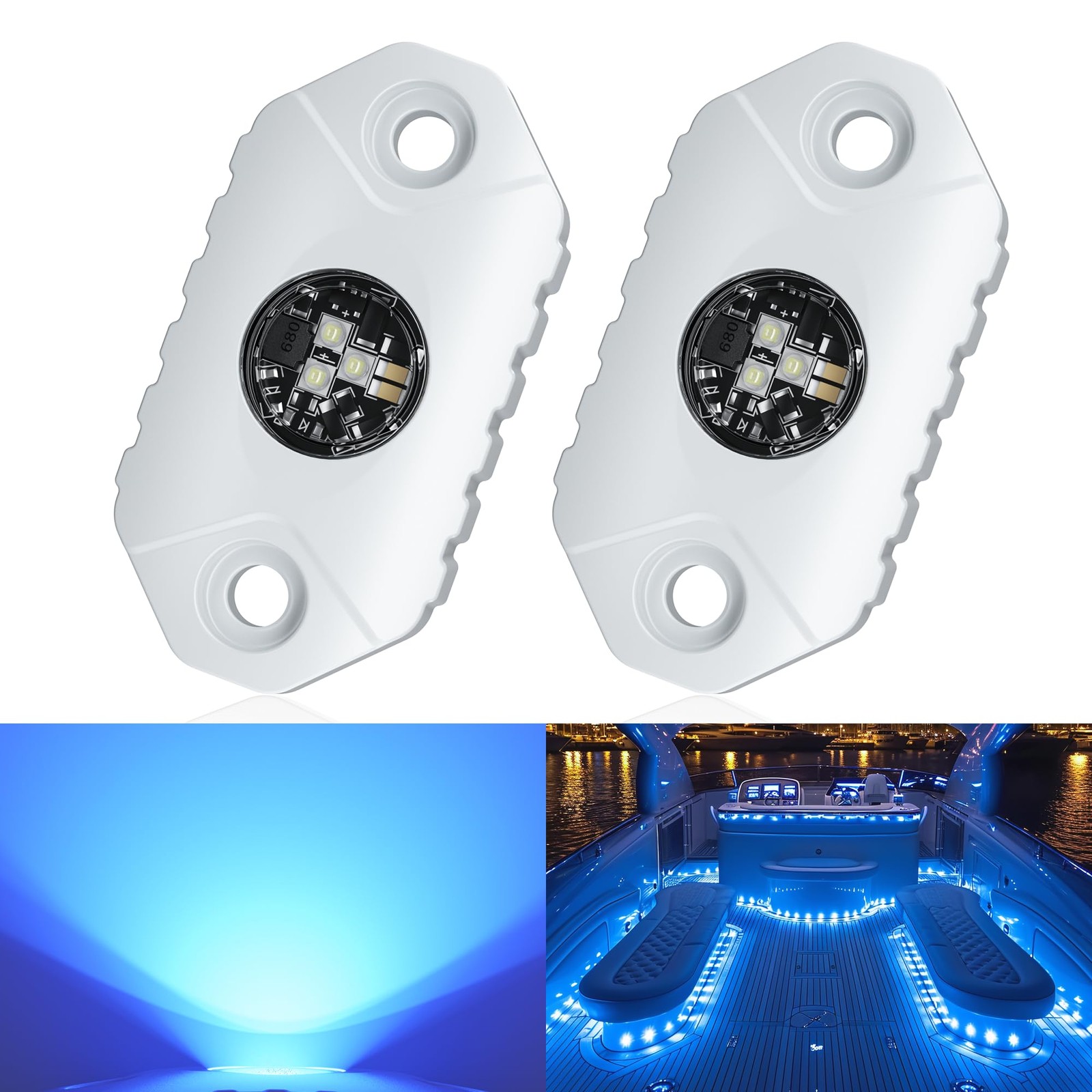EK ENNOKING LED Boat Interior Lights Marine Deck Cockpit Courtesy Light Blue