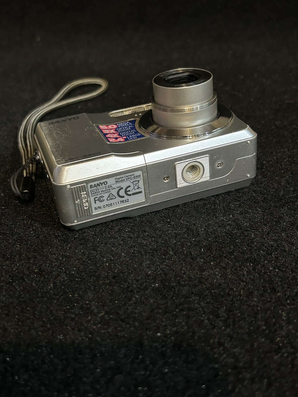 Sanyo VPC-S500 Digital Camera 5MP Tested B8