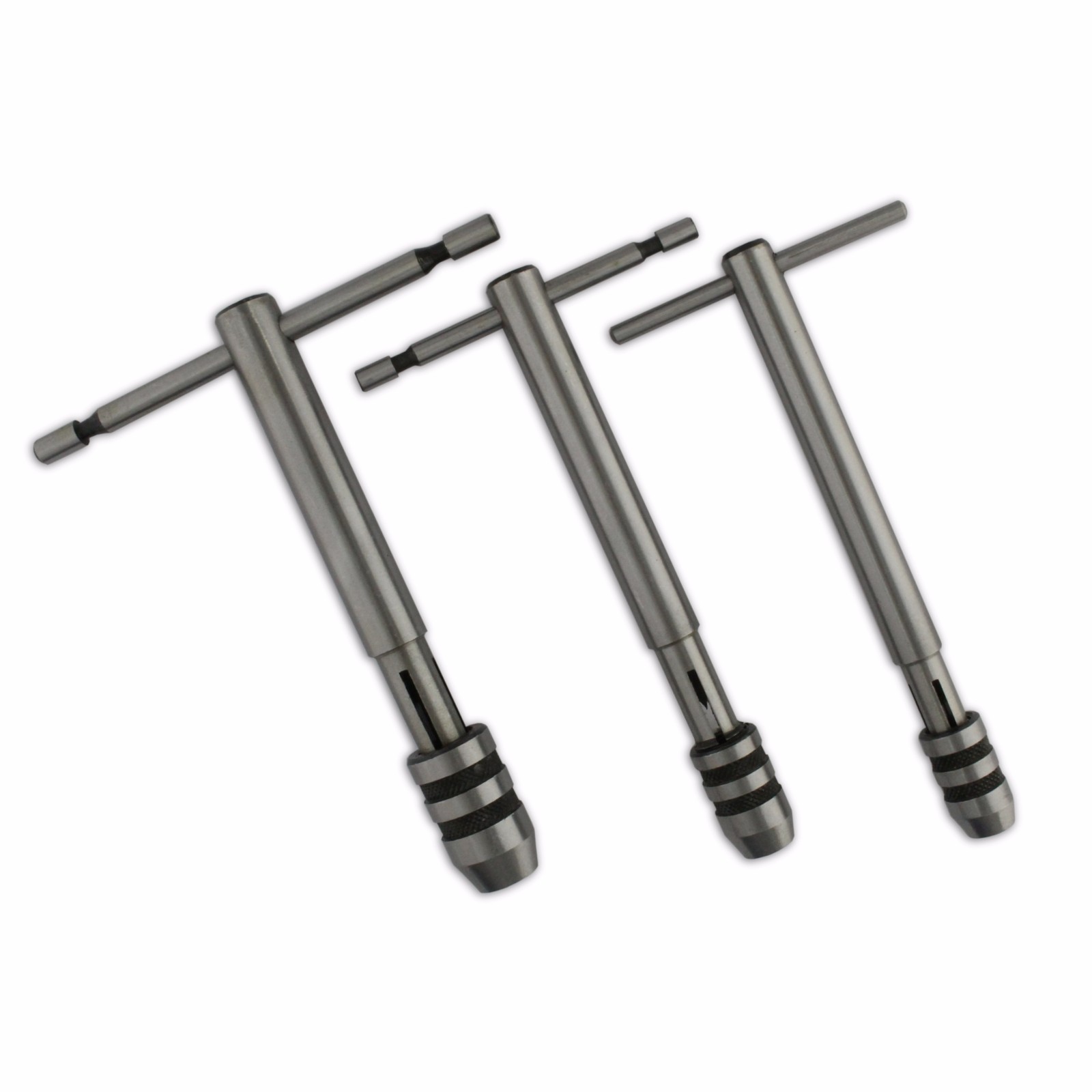 3 Piece T Handle Tap Wrench Set 2.5mm to 9mm 6" long Tool