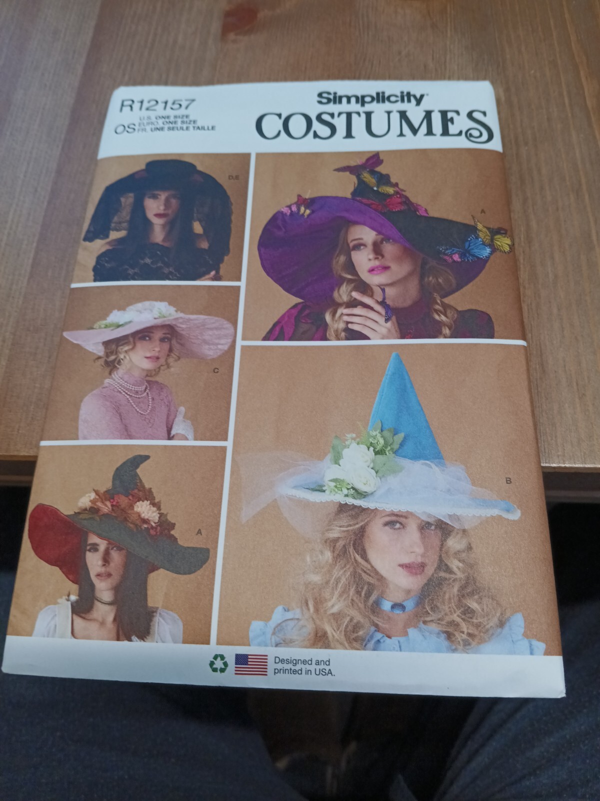 Simplicity Costumes R12157 ONE SIZE Halloween Hats! NEW!