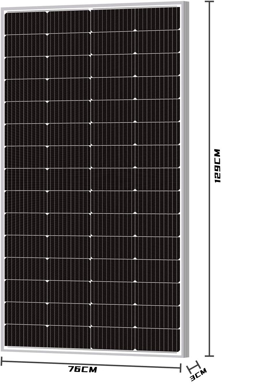 200W 12V Monocrystalline 200 12 Volt Solar Panel Designed for 12V Charge System