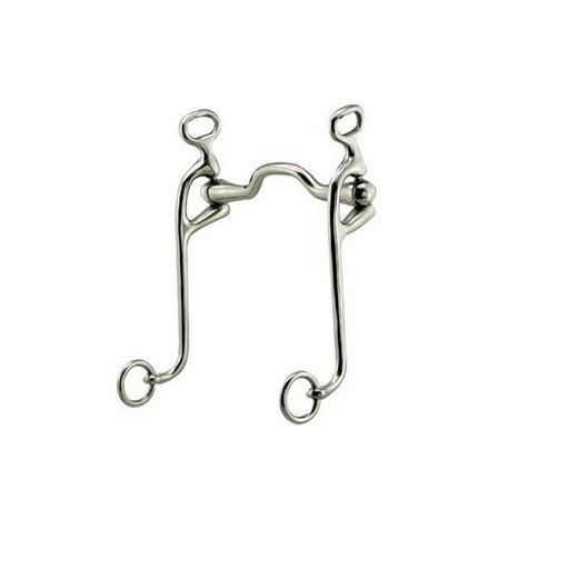 Horse Bit Coronet 5" Loose Cheek Medium Port Walking Horse Gaited StainlessSteel