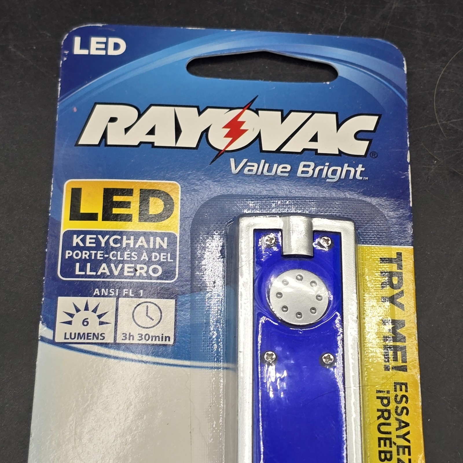 RAYOVAC Keychain Value BrightLED Flashlight Light Blue New Sealed