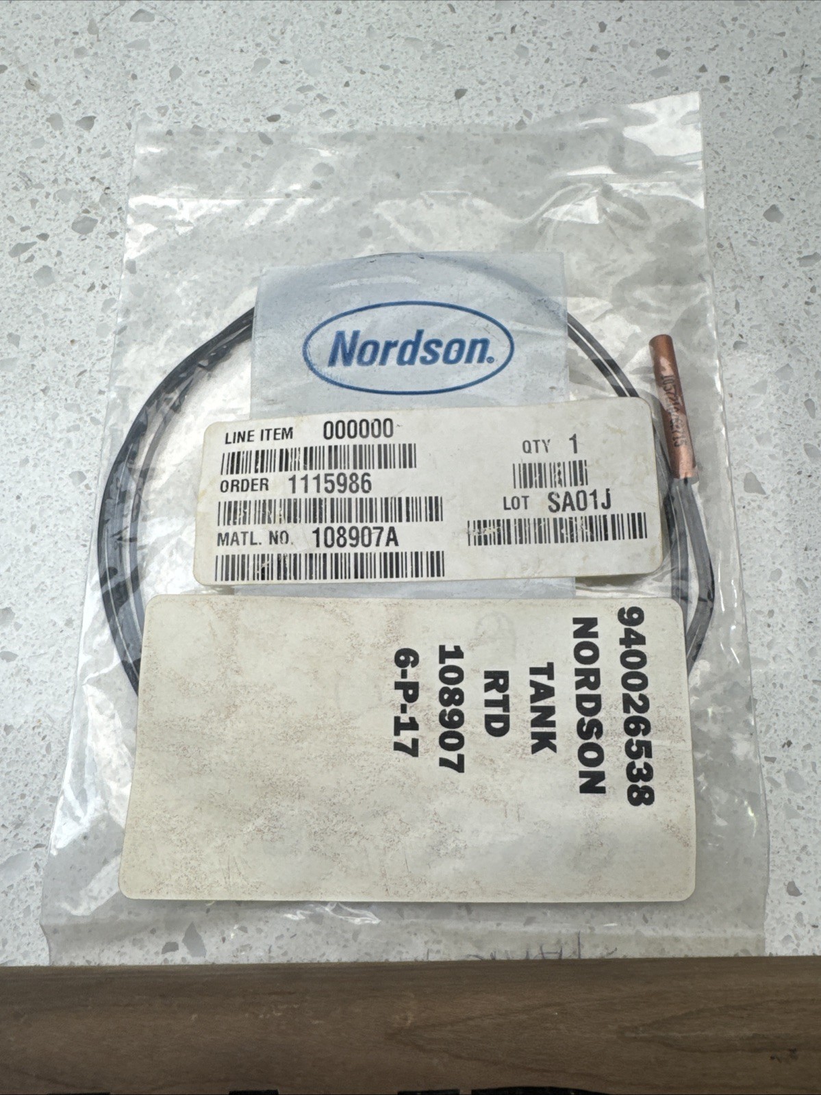 NORDSON THERMOCOUPLE TEMPERATURE SENSOR 108907A