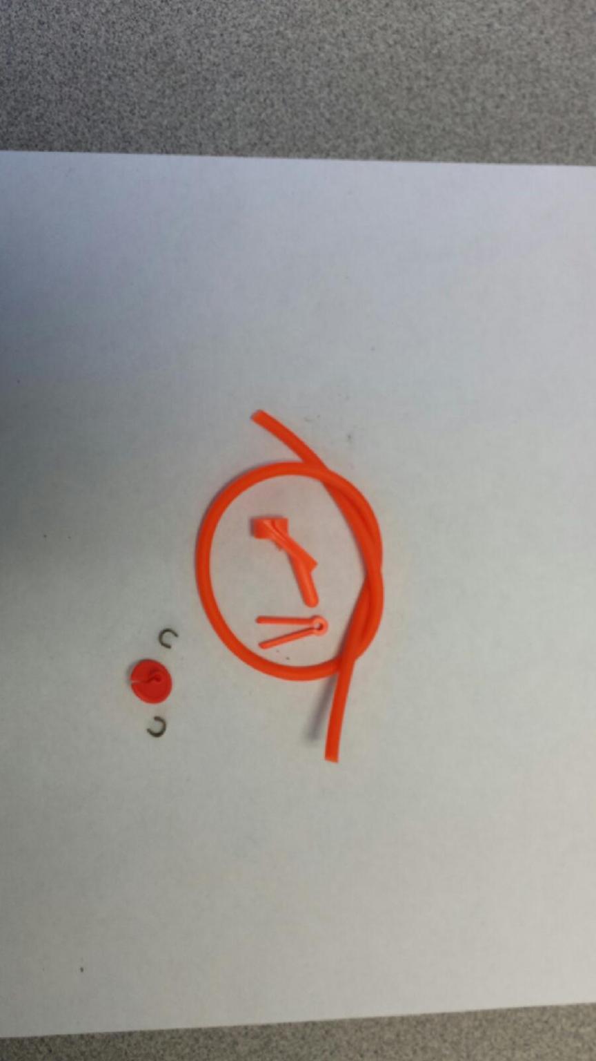 orange  peep archery large 3/16  combo ,kisser , clips,1 ft latex , cable clip