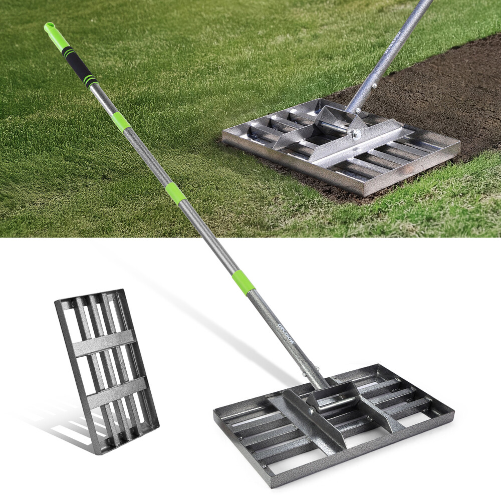 WORKPRO Lawn Leveling Rake 17” x 10” Ground Plate Yard Leveling Rakes for Garden