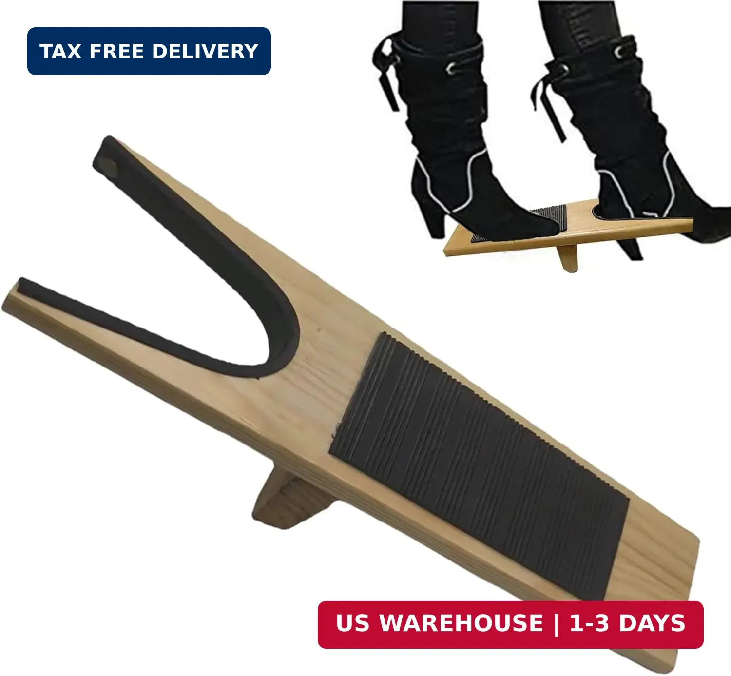 Saycker Boot Jack,Wood Boot Remover,Cowboy Boot Puller,Shoe Remover,Remover Tool