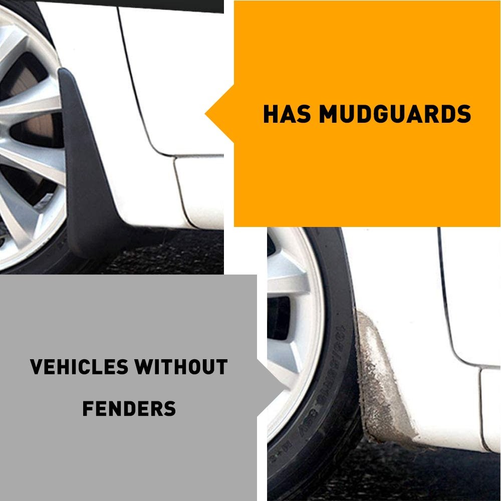 4PCS Universal Car solid Wearing Mud Flaps Splash Guards Front Rear Fender