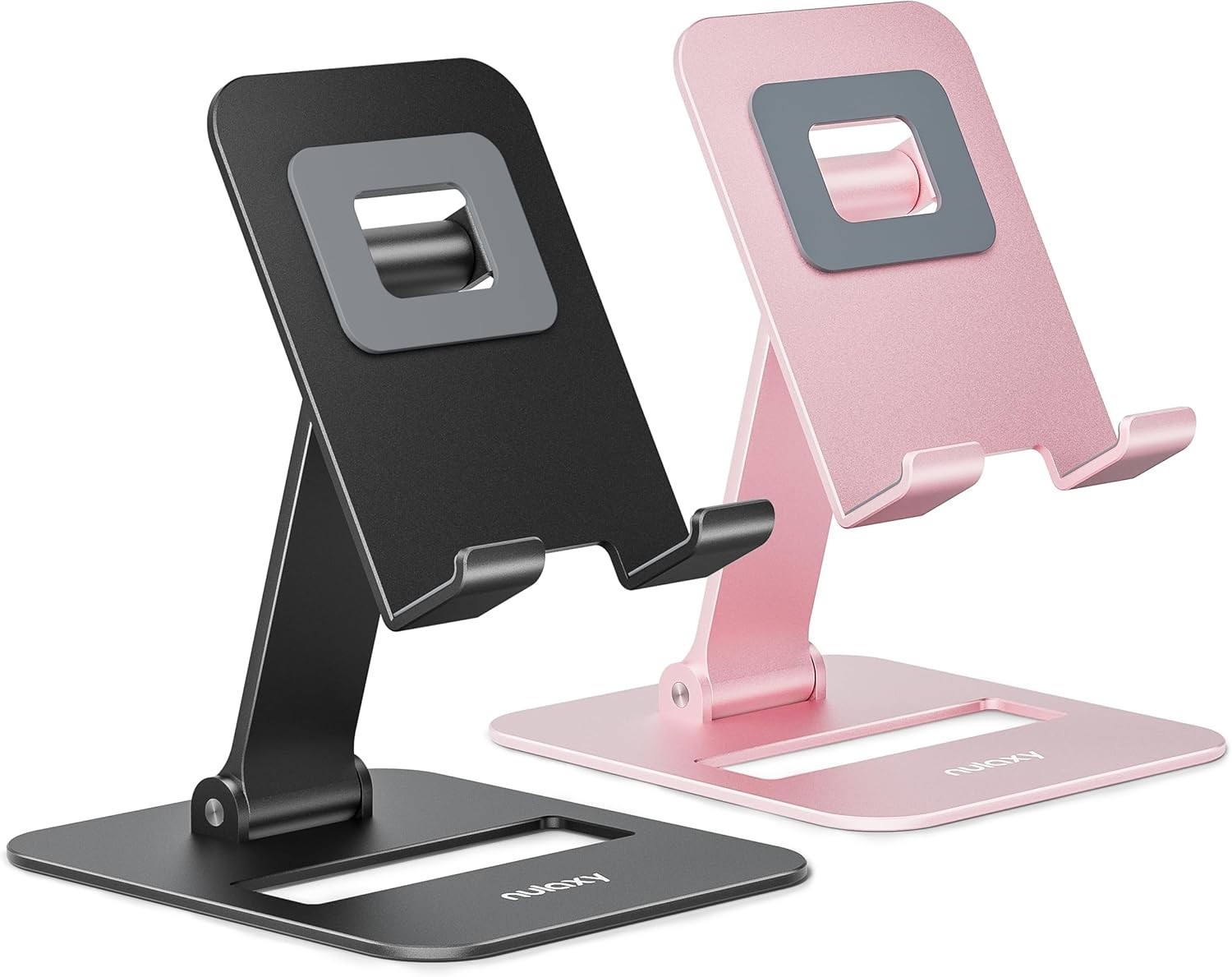 Nulaxy 2 Pack Dual Folding Cell Phone Stand, Fully Adjustable Phone Holder for D