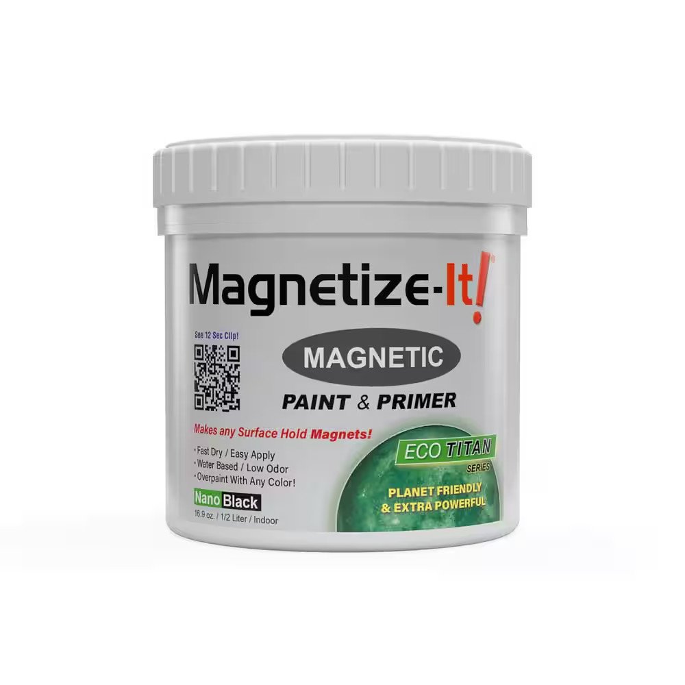Magnetize-It Magnetic Paint and Primer (Water Based) - Eco Titan Extra Strong an