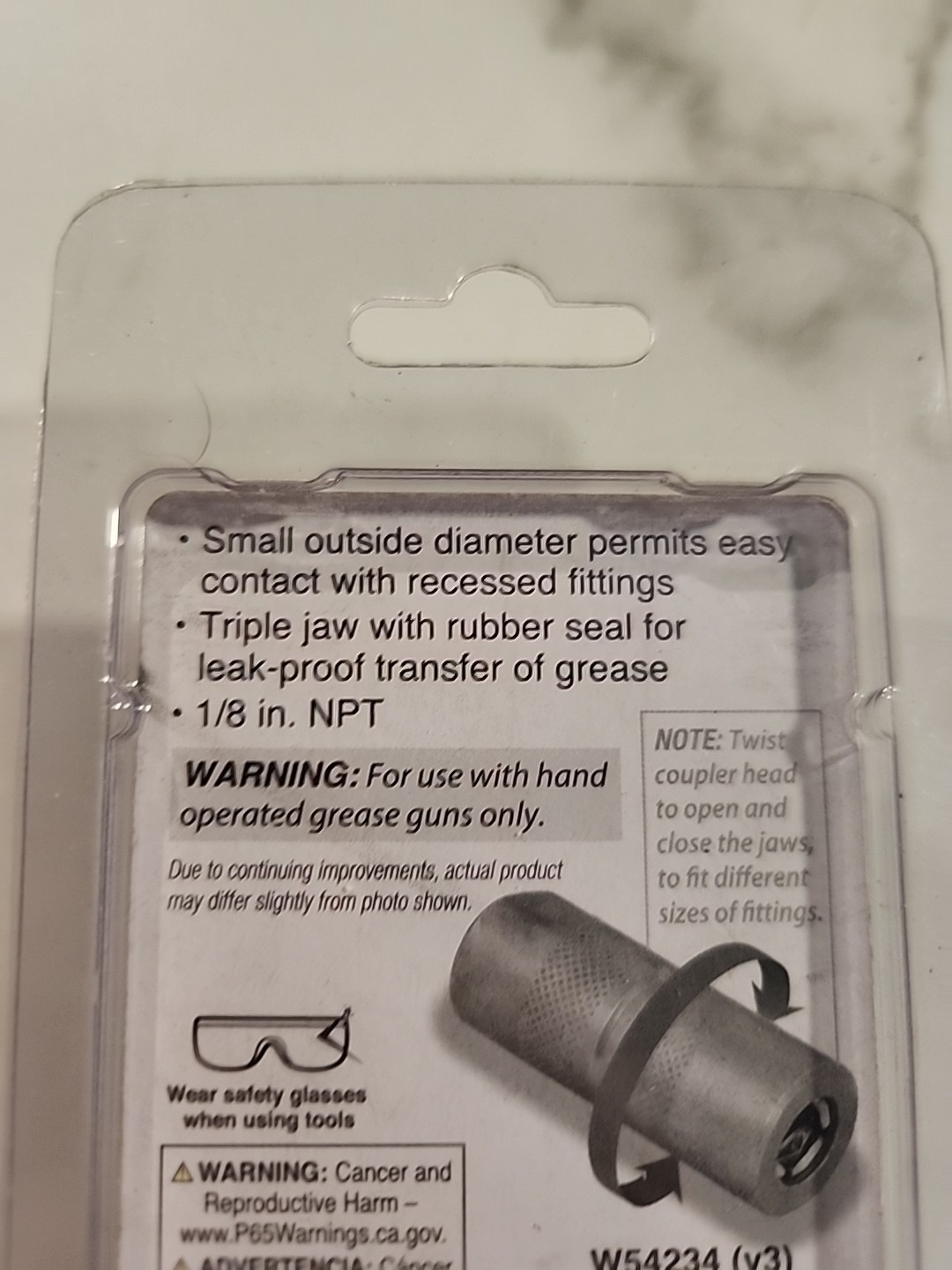 Performance Tool W54234 Grease Gun Coupler Narrow Body