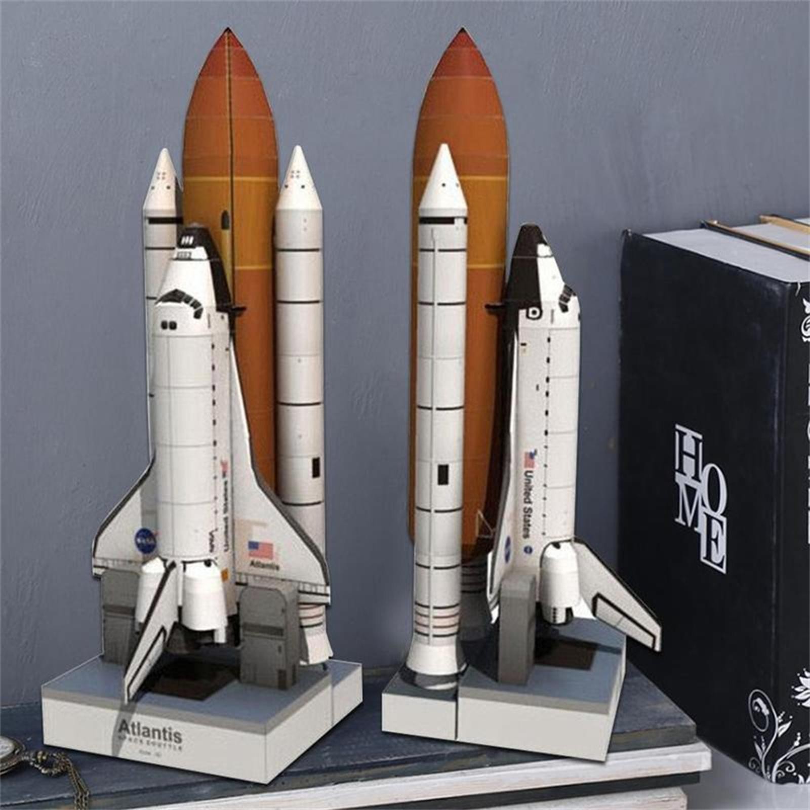 1:150 Space Shuttle Atlantis Paper Model Handmade Space Rocket Craft Model DIY