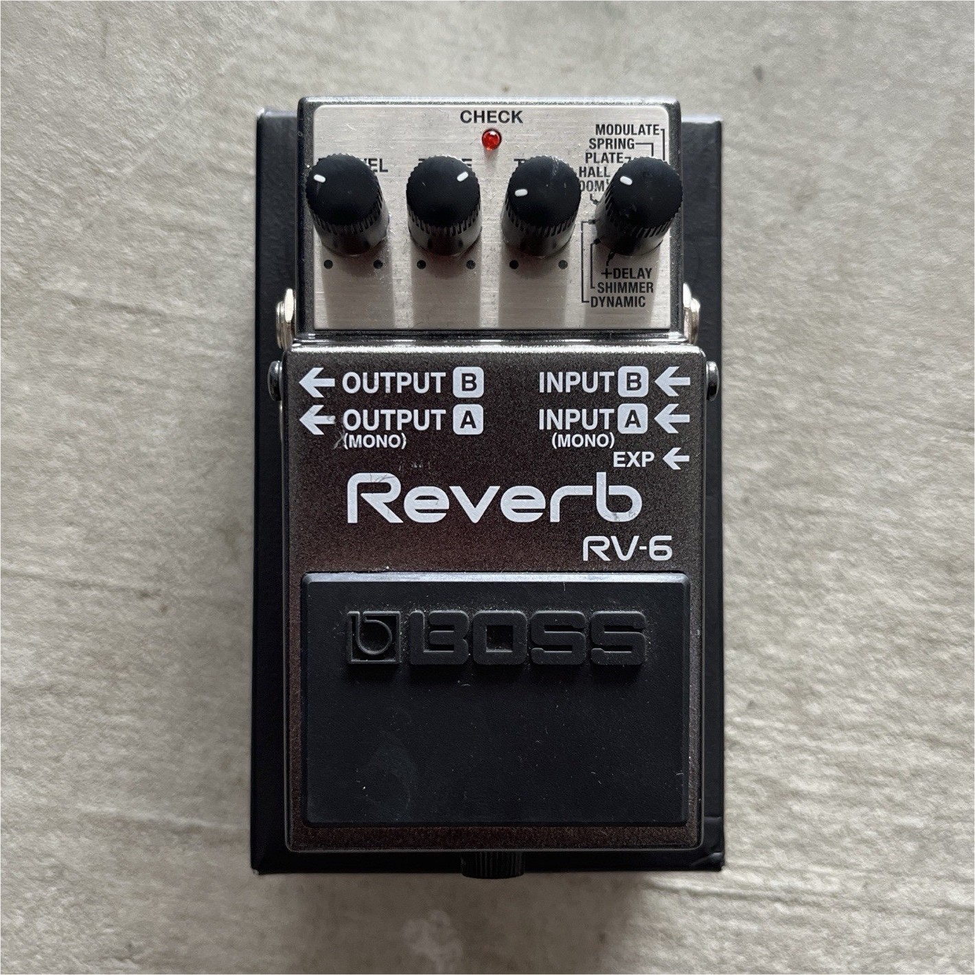 boss rv-6 digital reverb guitar pedal