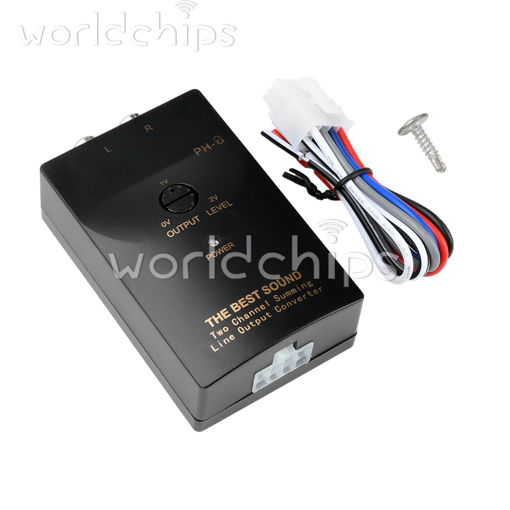 PH-2 Level Car Speaker High to Low Subwoofer Audio Converter With Delay Function