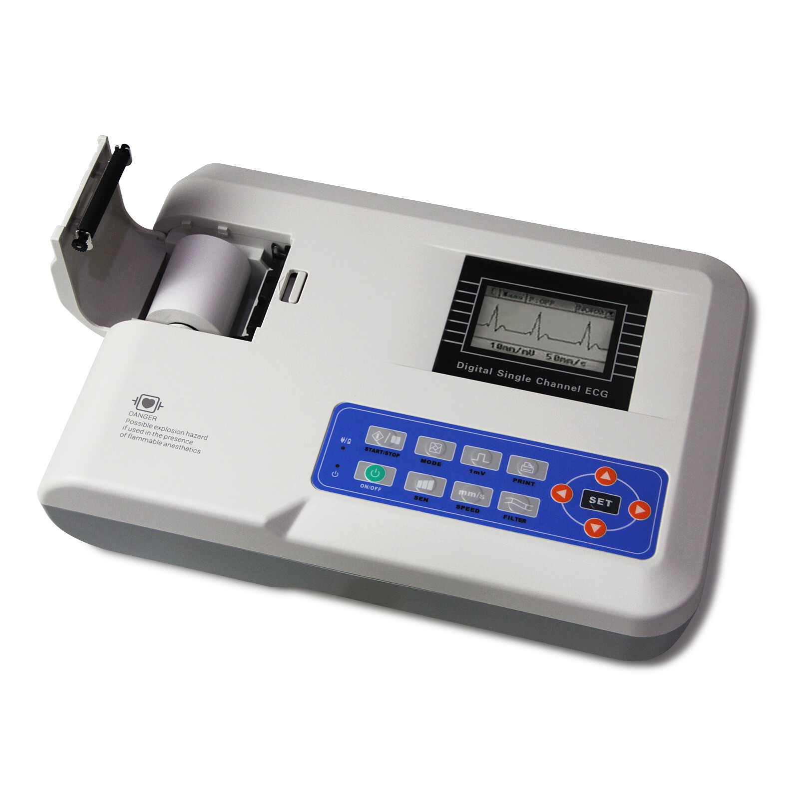 ECG100G Veterinary one channel 12 LEAD ECG/EKG Electrocardiographpet animal Vet
