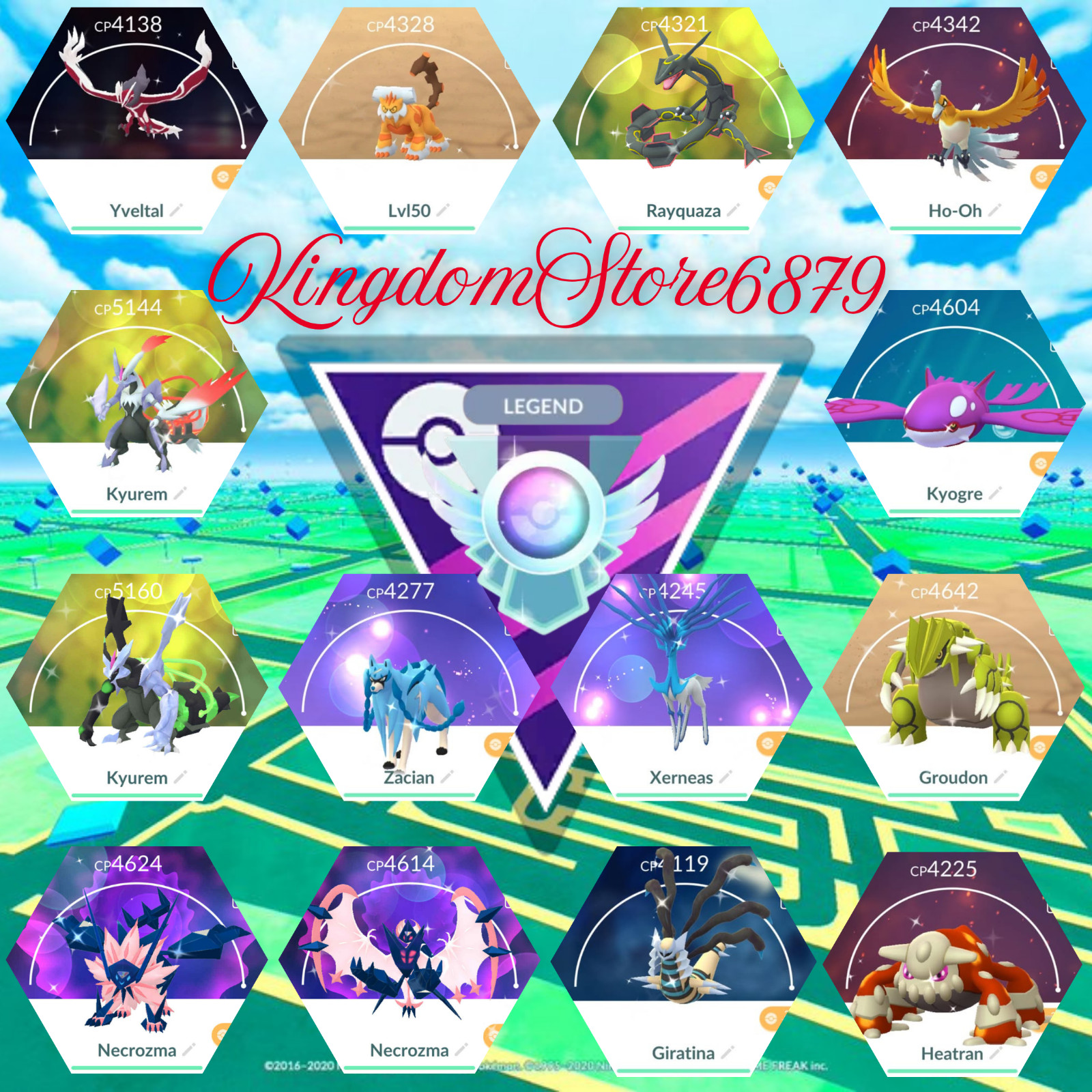 Pokémon— Shiny Legendary — Level 50 + 3 Moveset—Optimized for PvP Master—Digital