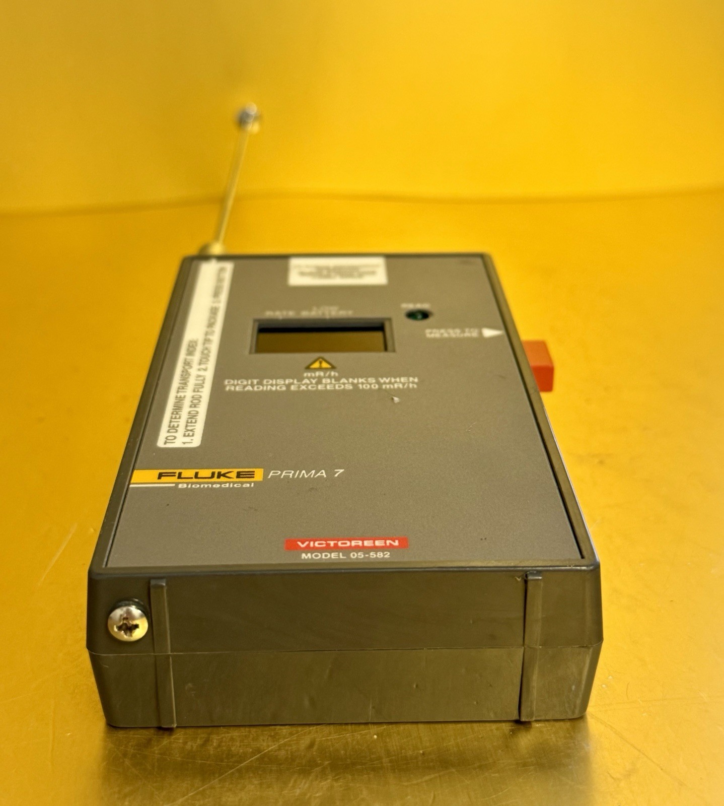 Fluke Biomedical Victoreen Survey Meter Prima 7 Model 05-582