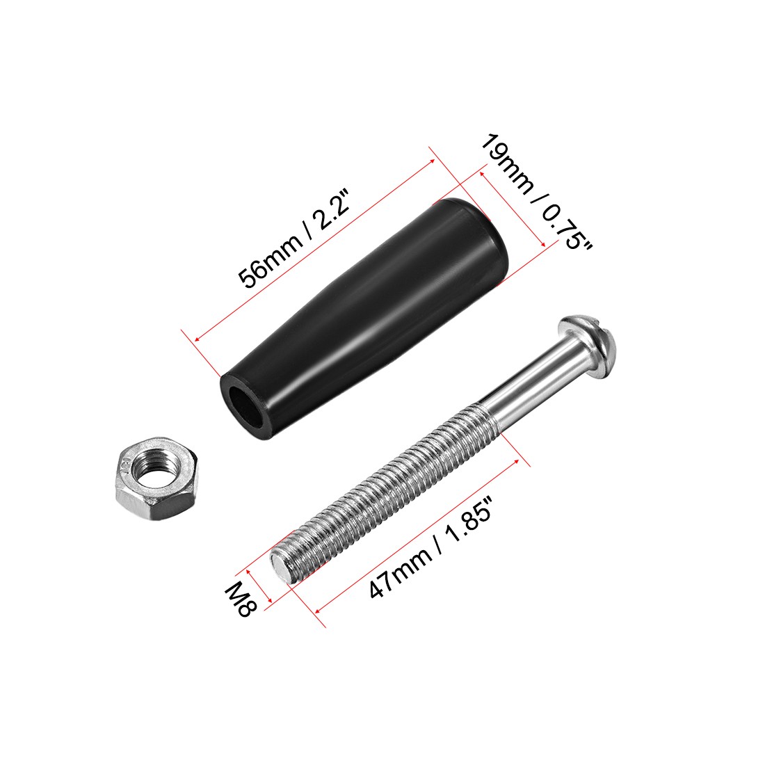 Screw Clamping Knobs Knobs M8 x 47mm Threaded Swivel Metal Handle