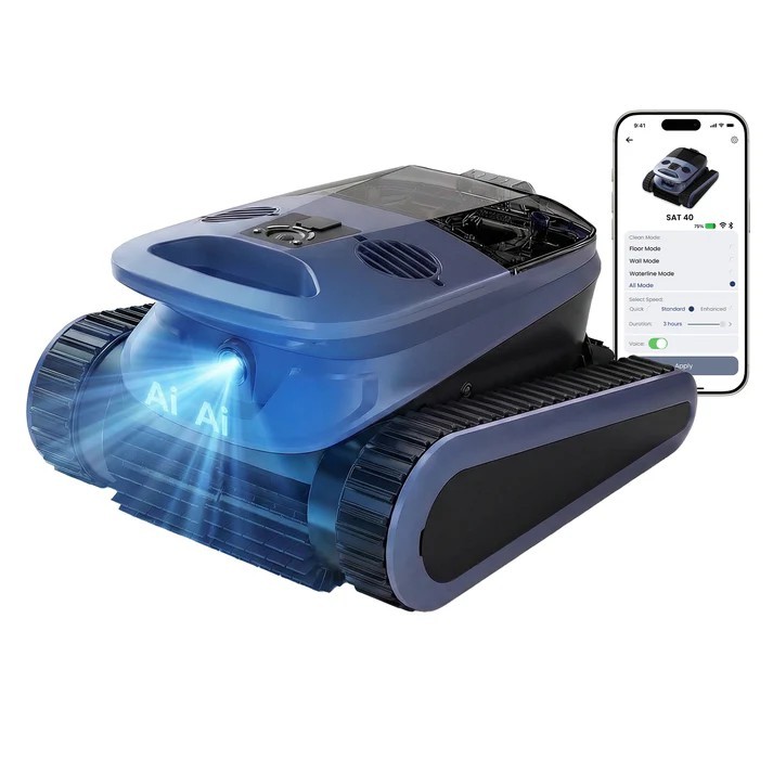 Seauto SAT40 Smart Cordless Pool Cleaner - App-Controlled, 90° Wall Climbing NEW