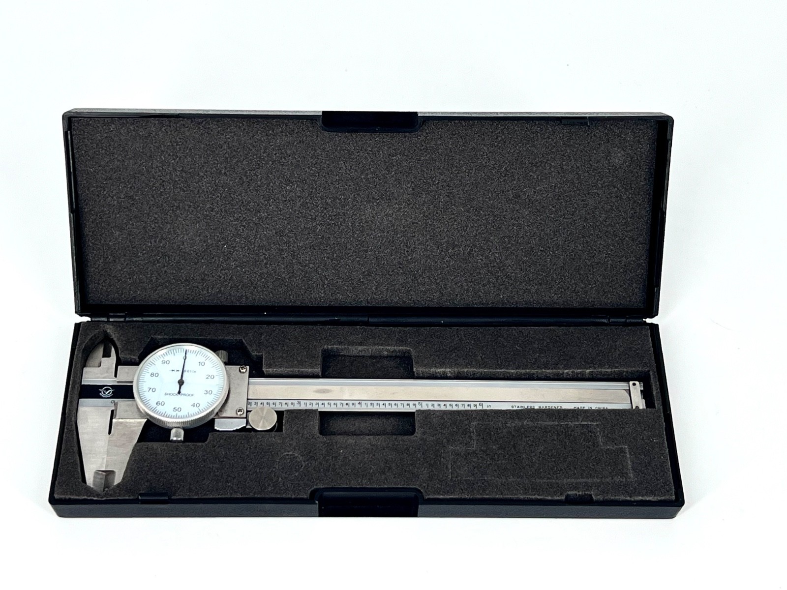 Aerospace Precision 6"Dial Caliper 0.001Shockproof Stainless Steel with Case
