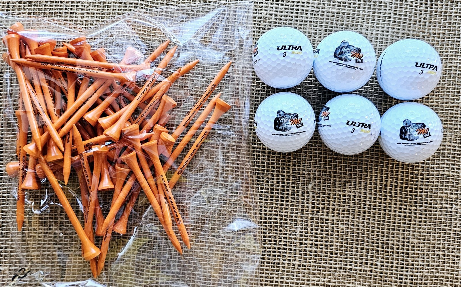 Lot Of New 6 Wilson Ultra 3 500 Golf Balls & 55 3.5" Tees MU Ind. Services