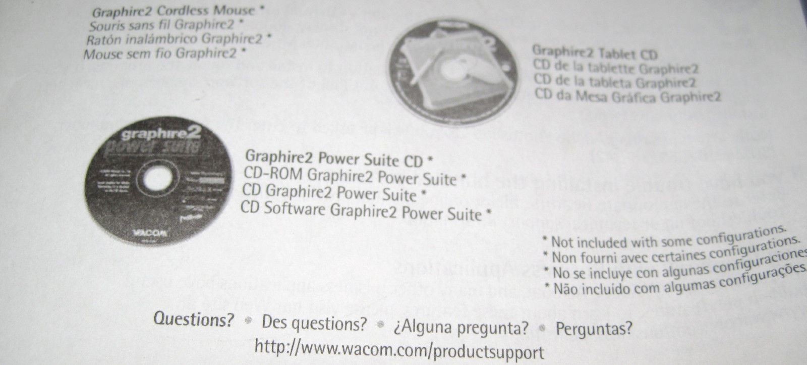 2001 Wacom Graphire 2 Graphire2 Drivers CD for Windows 98-XP & Mac OS 8.5-9