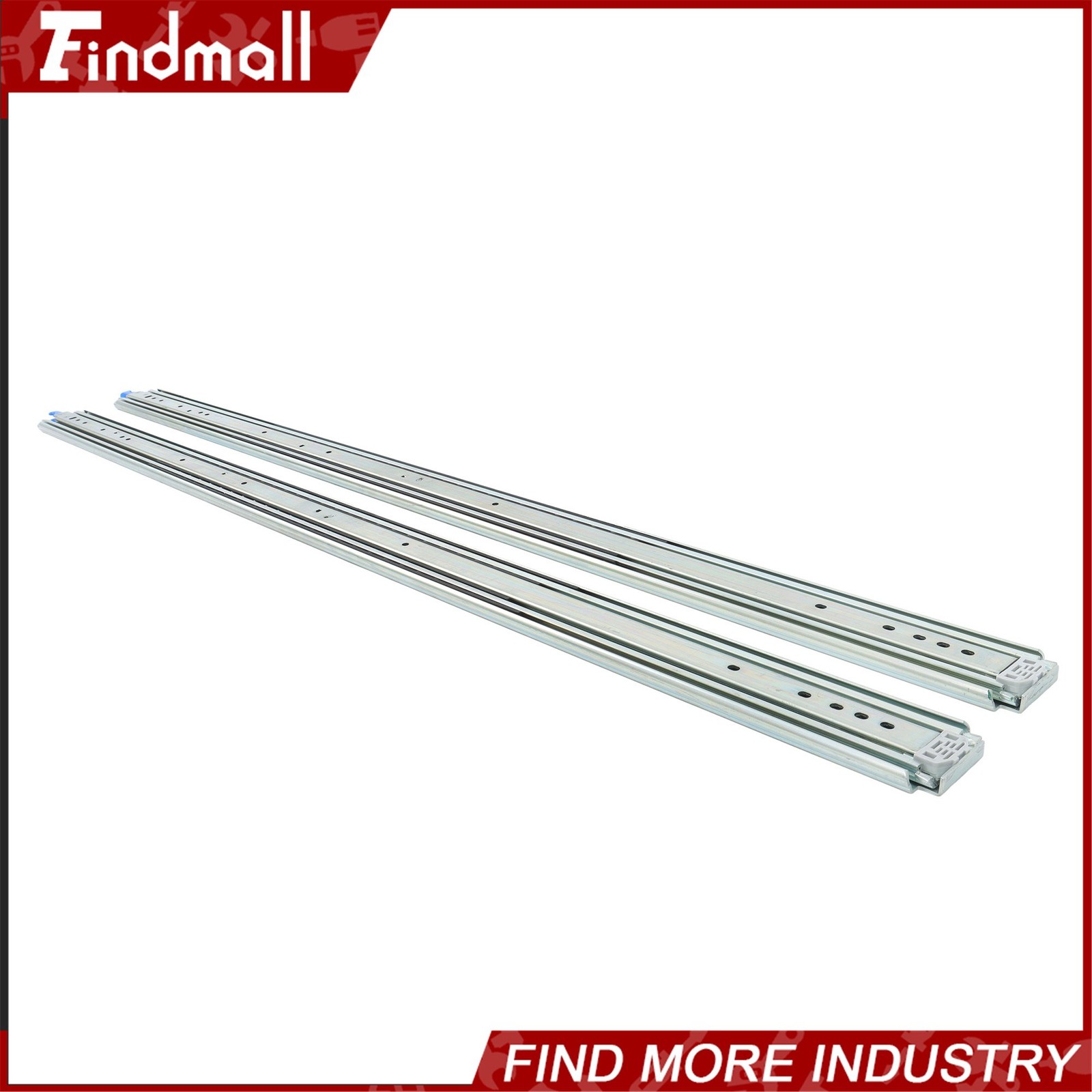Findmall Heavy Duty 56" Drawer Slides w/Lock 500lb - Full Extension Ball Bearing