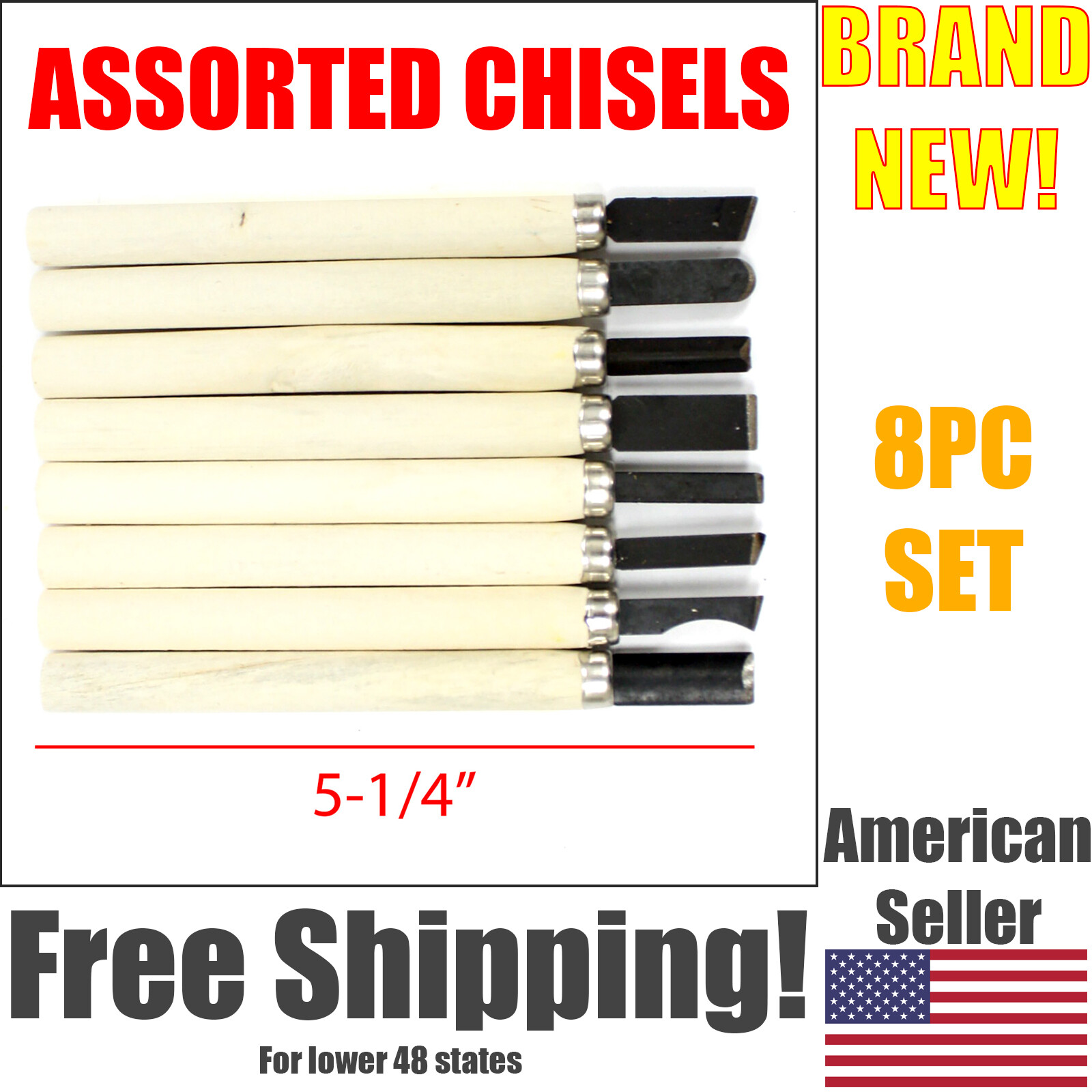 8pc Wood Carving Chisels Set Clay Molding Modeling Wax Precision Knife Mini