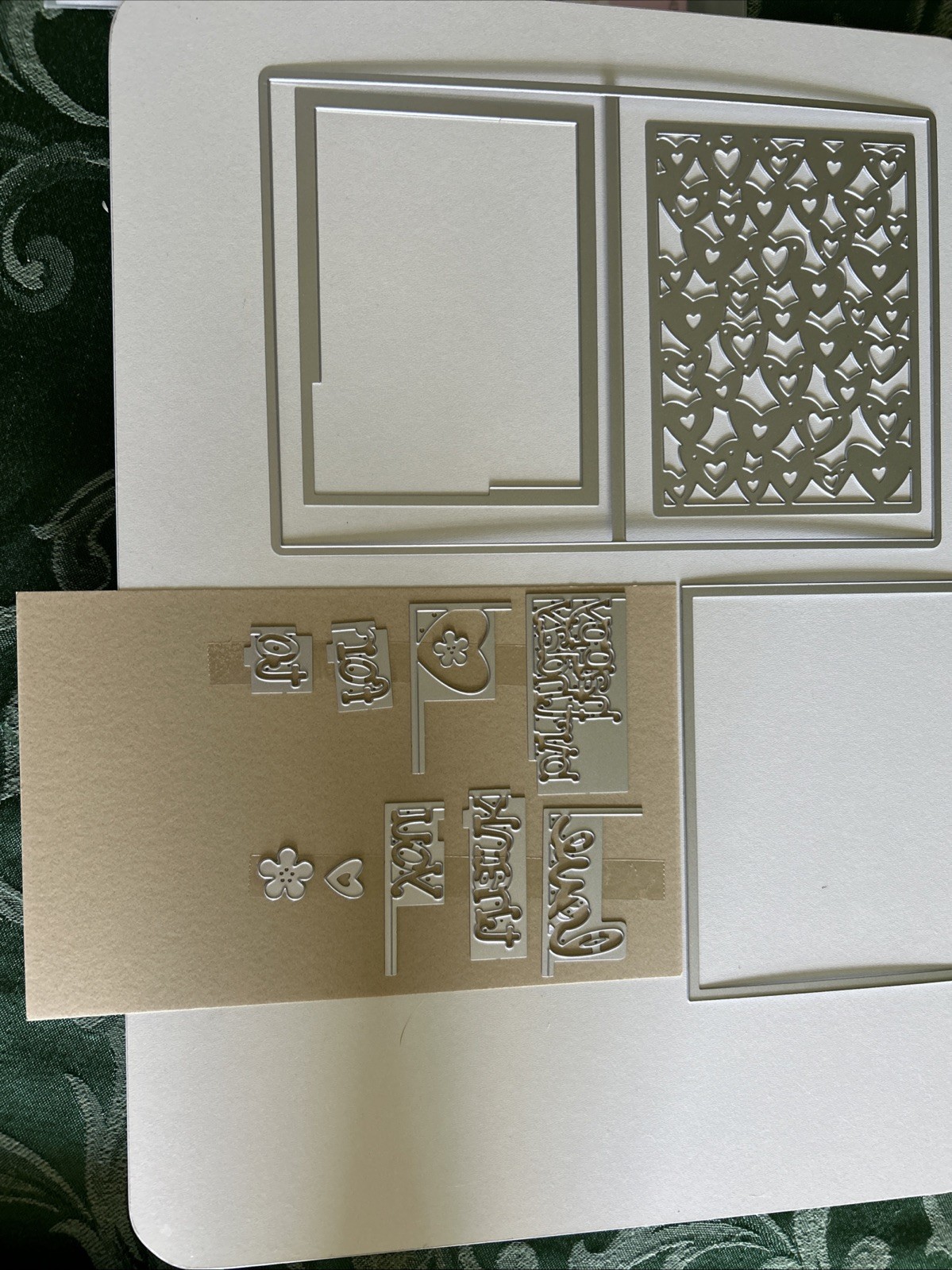 Lot Of 3 Sizzix Thinlits Fold A Long Framelits Step Ups Hearts Cactus Cards
