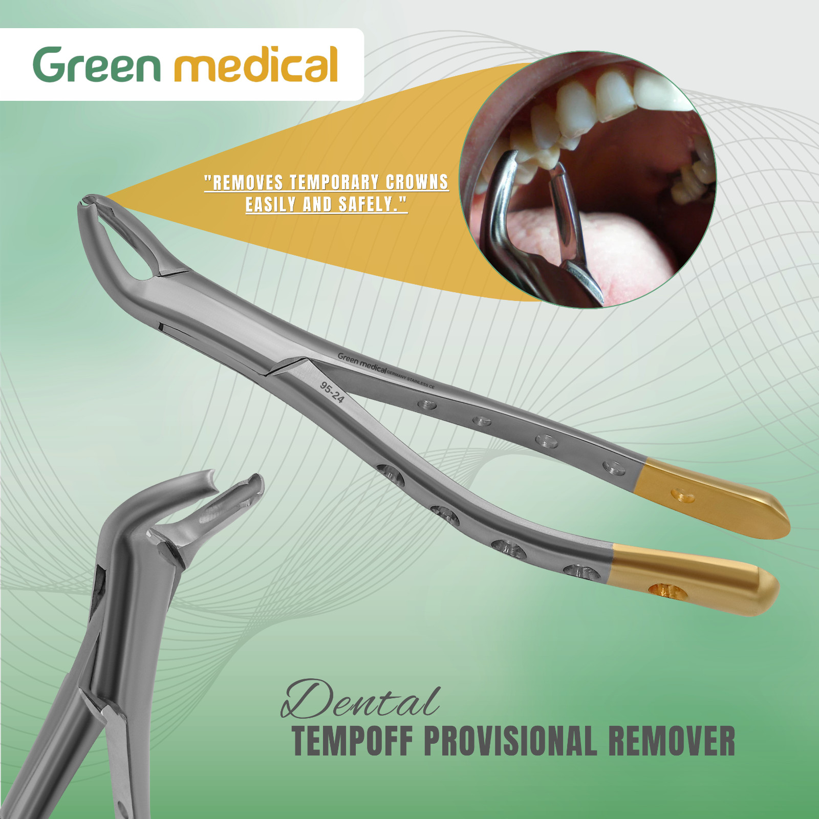 Dental TempOff Provisional Crown & Bridge Remover German Grade Stainless Steel