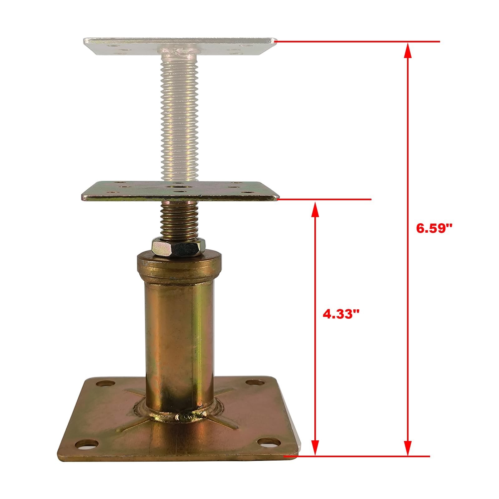 Adjustable 4 1/3" - 7" House Floor Jacks Mini Screw Post Pole for Leveling, G...