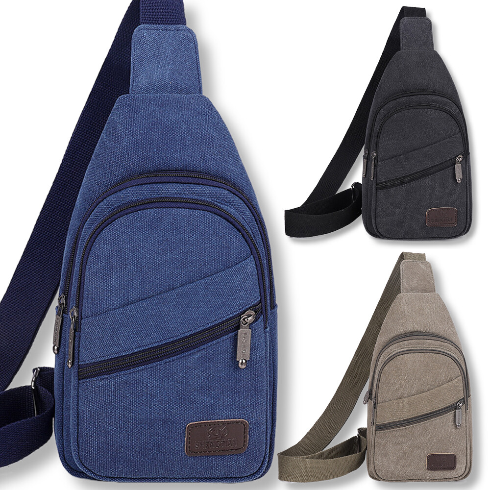Men Women Sling Bag Chest Fanny Pack Cross Body Travel Shoulder Backpack Bag US