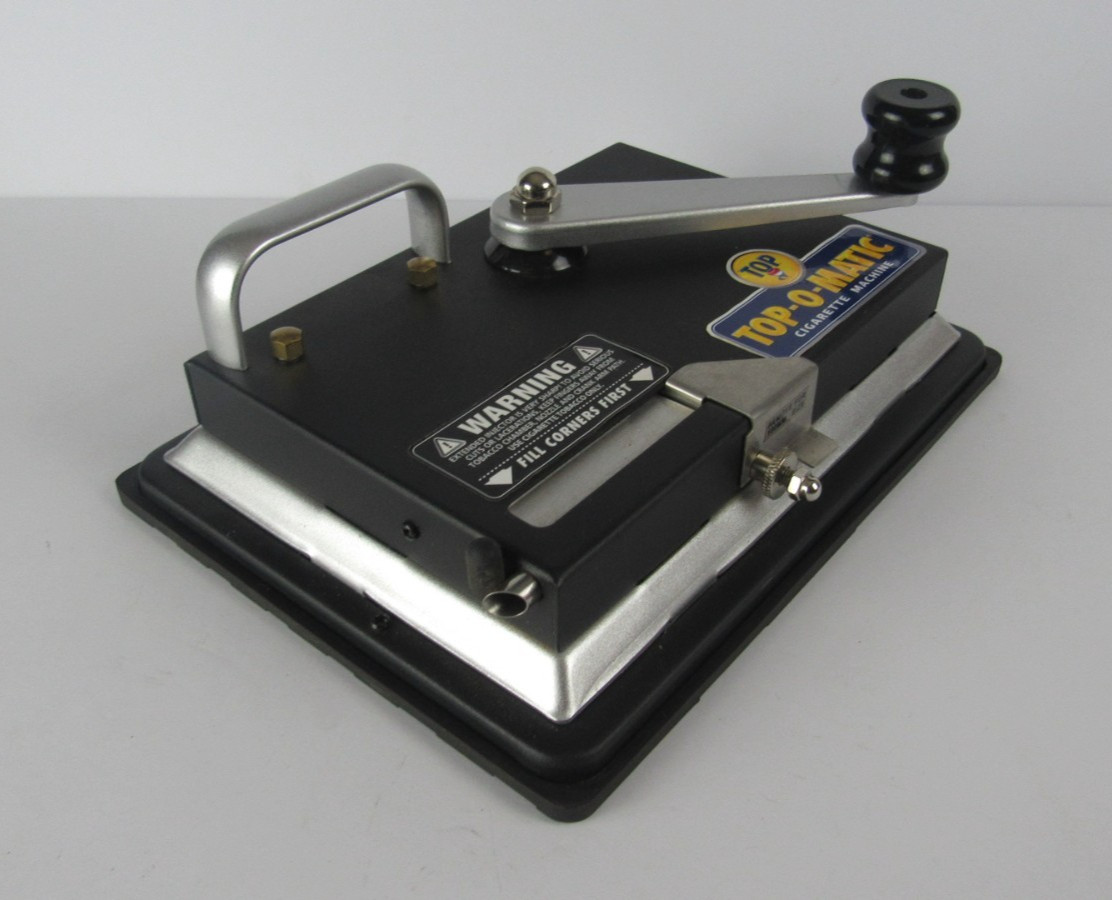 Top-O-Matic Cigarette Rolling Machine Black Finish Rubber Base
