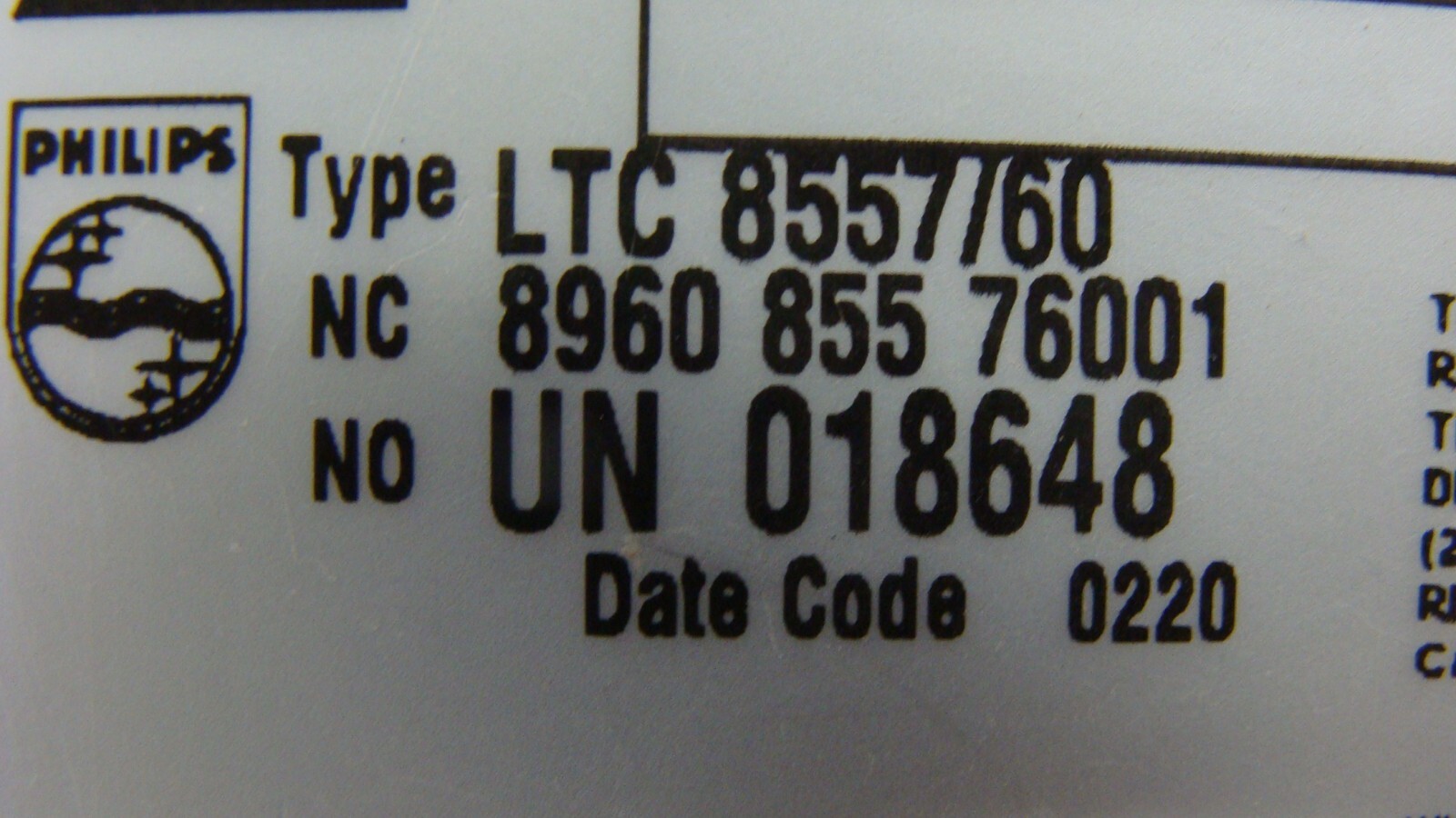 Philips LTC 8557/60 Hook Up Kit