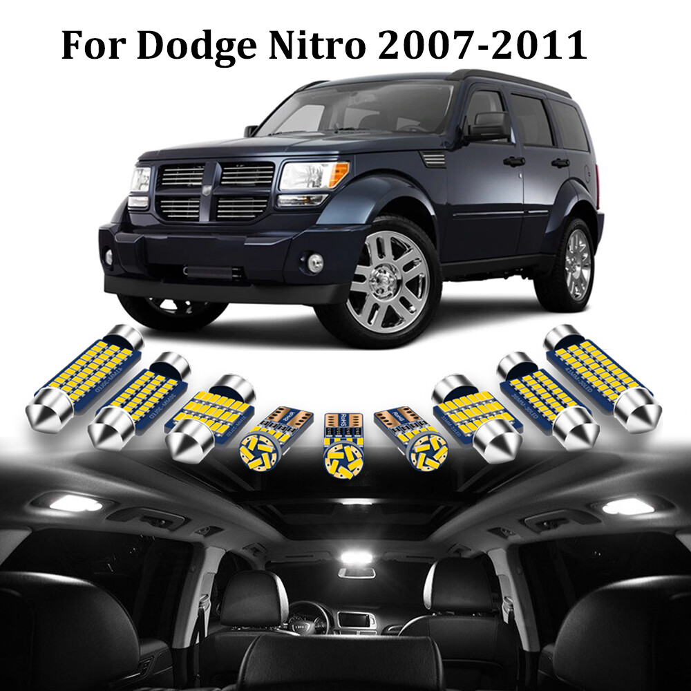 12 x White Interior LED Lights Bulbs Package For 2007 - 2011 Dodge Nitro +TOOL