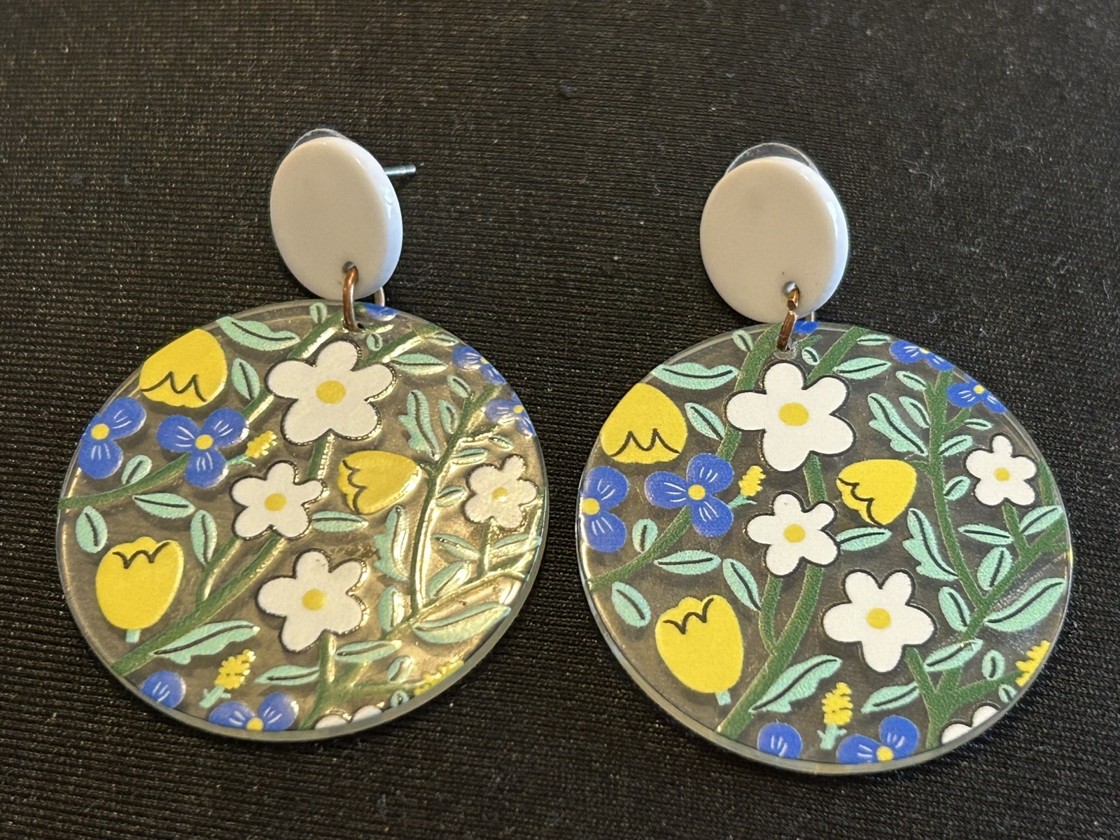 Daisies Tulips Dangling Earrings Cute For Summer