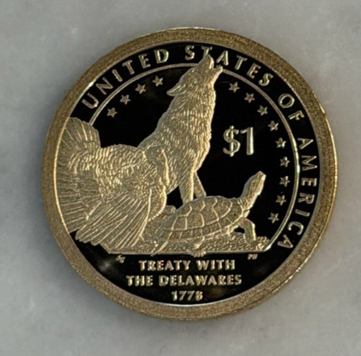 2013-S Sacagawea Treaty with the Delawares Proof Dollar - Native American