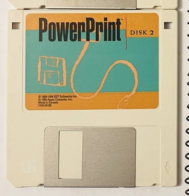 PowerPrint v2.5.2 Macintosh 3.5 Floppy Disk Set GDT Software