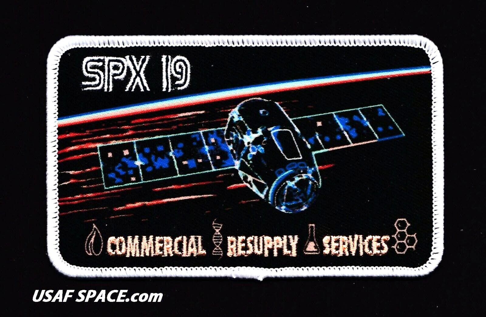 Authentic SPX-19 - SPACEX CRS-19 NASA COMMERCIAL ISS RESUPPLY AB Emblem PATCH