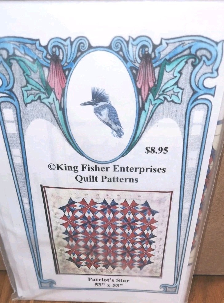 Kingfisher Enterprises Quilt Pattern, Patriots Star, 53" X 53 "