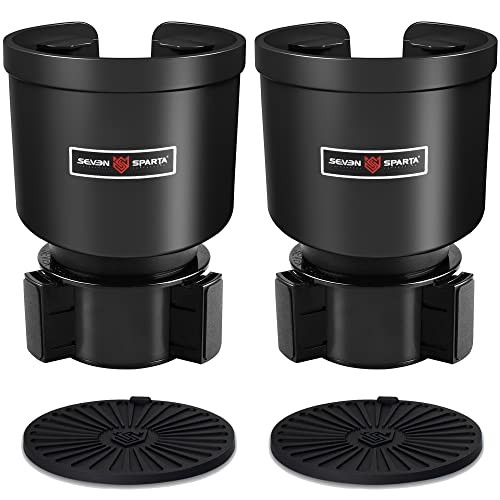 Upgraded Car Cup Holder Expander Adapter with Offset Adjustable Large*2 Black