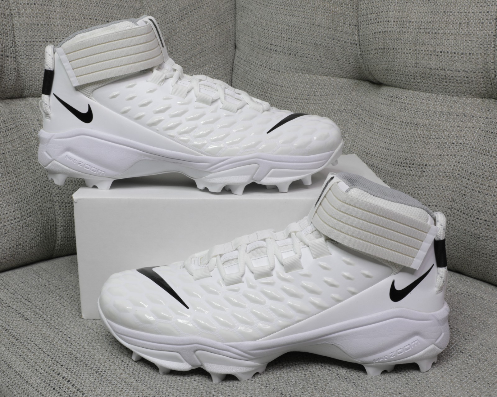 Nike Force Savage Pro 2 Shark White Football Cleats Men's Size 12.5 (BV5448-101)